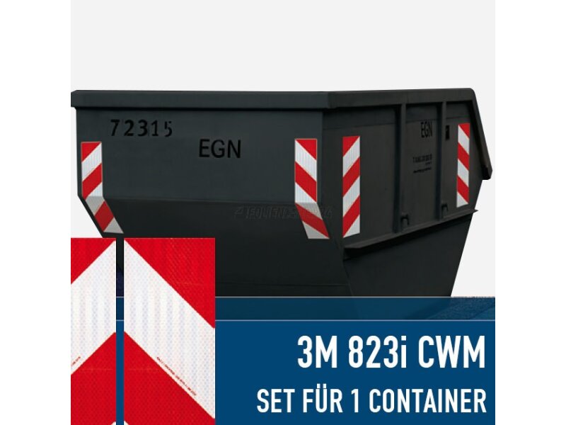 3M Container Warnmarkierungsfolie microprismatisch 4 Streifen je 70x14 cm 