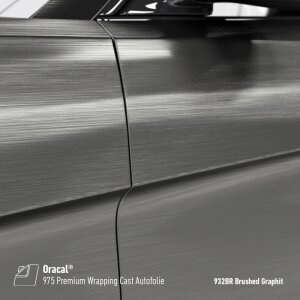 Oracal® 975 Premium Wrapping Cast Autofolie 932BR Brushed Graphit, (Bild 1) Nicht farbechte Beispieldarstellung
