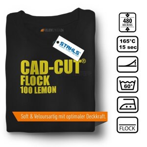 STAHLS® CAD-CUT® Flockfolie 100 Lemon, (Bild 1) Nicht farbechte Beispieldarstellung