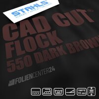 STAHLS® CAD-CUT® Flockfolie 550 Dark Brown, (Bild 2) Nicht farbechte Beispieldarstellung