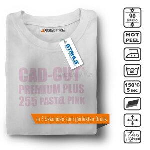 STAHLS® CAD-CUT® Premium Plus Flexfolie 255 Pastel Pink, (Bild 2) Nicht farbechte Beispieldarstellung