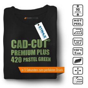 STAHLS® CAD-CUT® Premium Plus Flexfolie 420 Pastel Green, (Bild 1) Nicht farbechte Beispieldarstellung