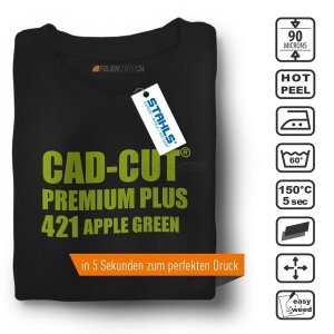 STAHLS® CAD-CUT® Premium Plus Flexfolie 421 Apple Green, (Bild 1) Nicht farbechte Beispieldarstellung