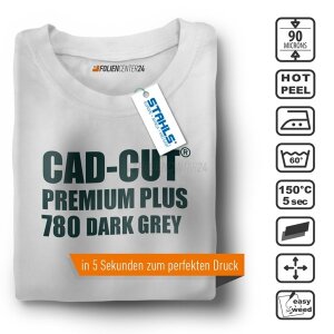STAHLS® CAD-CUT® Premium Plus Flexfolie 780 Dark Grey, (Bild 2) Nicht farbechte Beispieldarstellung