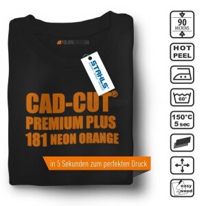 STAHLS® CAD-CUT® Premium Plus Flexfolie 181 Neon Orange, (Bild 1) Nicht farbechte Beispieldarstellung