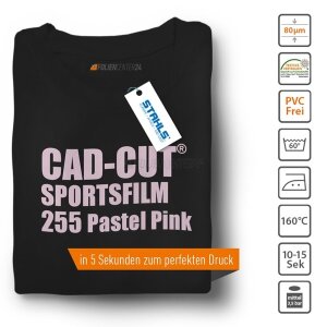 STAHLS® CAD-CUT® SportsFilm Flexfolie 255 Pastel Pink, (Bild 2) Nicht farbechte Beispieldarstellung