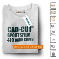 STAHLS® CAD-CUT® SportsFilm Flexfolie 410 Dark Green, (Bild 1) Nicht farbechte Beispieldarstellung