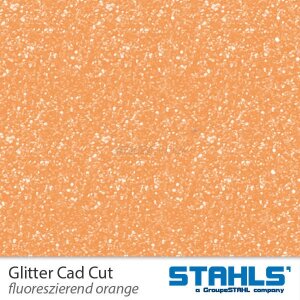 STAHLS® CAD-CUT® Glitter Flexfolie 939 Neon Orange, (Bild 3) Nicht farbechte Beispieldarstellung