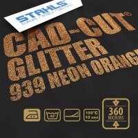 STAHLS® CAD-CUT® Glitter Flexfolie 939 Neon Orange, (Bild 2) Nicht farbechte Beispieldarstellung