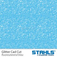 STAHLS® CAD-CUT® Glitter Flexfolie 938 Neon Blue, (Bild 3) Nicht farbechte Beispieldarstellung