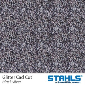 STAHLS® CAD-CUT® Glitter Flexfolie 949 Black Silver, (Bild 3) Nicht farbechte Beispieldarstellung