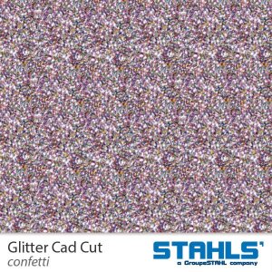 STAHLS® CAD-CUT® Glitter Flexfolie 948 Black Confetti, (Bild 3) Nicht farbechte Beispieldarstellung