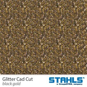 STAHLS® CAD-CUT® Glitter Flexfolie 947 Black Gold, (Bild 2) Nicht farbechte Beispieldarstellung