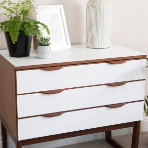 d-c-fix® Möbelfolie Uni SeidenMatt Weiß (90cm), (Bild 2) Nicht farbechte Beispieldarstellung