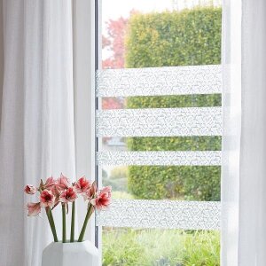 d-c-fix® Glasdekorfolie Static Window Stripes Sunrise (45cm x 10m), (Bild 3) Nicht farbechte Beispieldarstellung