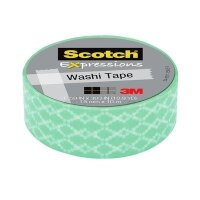 3M™ Scotch Expressions Washi Tape Grün (15mm x 10m), (Bild 1) Nicht farbechte Beispieldarstellung