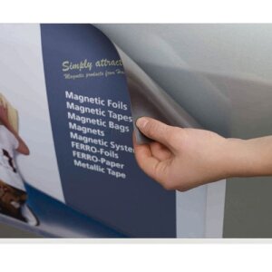 Haas MAGNETOflex Magnetfolie Weiß bedruckbar (61,5cm x 10m), (Bild 1) Nicht farbechte Beispieldarstellung